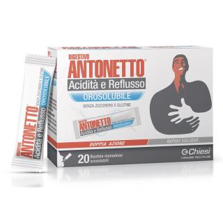 Digestivo Antonetto Acidità e Reflusso 20 Bustine Orosolubili