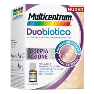 Multicentrum Duobiotico 16 Flaconcini - Fermenti Lattici Vitamine e Prebiotici