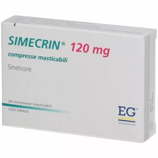 Simecrin 120mg 24 Compresse Masticabili per Meteorismo Aerofagia