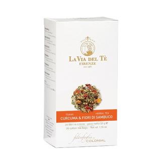 La Via del Tè Infuso Curcuma e Sambuco 20 Filtri
